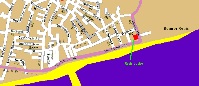 Map of Bognor Regis